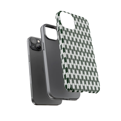 Green Harmony Geometric Phone Case – Durable, Slim, and MagSafe Compatible - JGUS