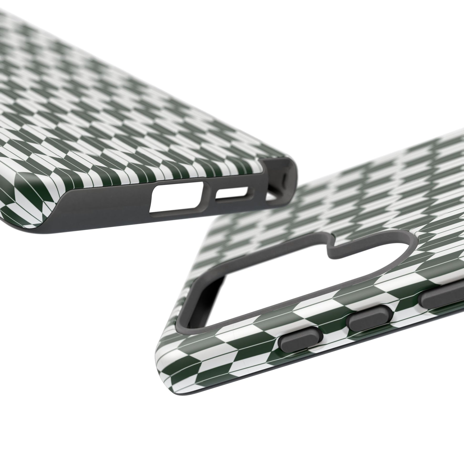 Green Harmony Geometric Phone Case – Durable, Slim, and MagSafe Compatible - JGUS