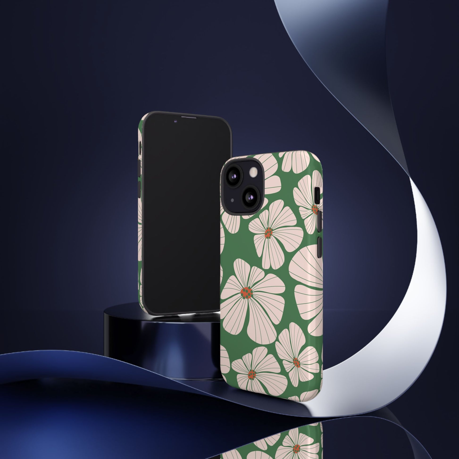 Retro Floral Abstract Phone Case – Vintage 70s & 80s Aesthetic for iPhone & Samsung - JGUS