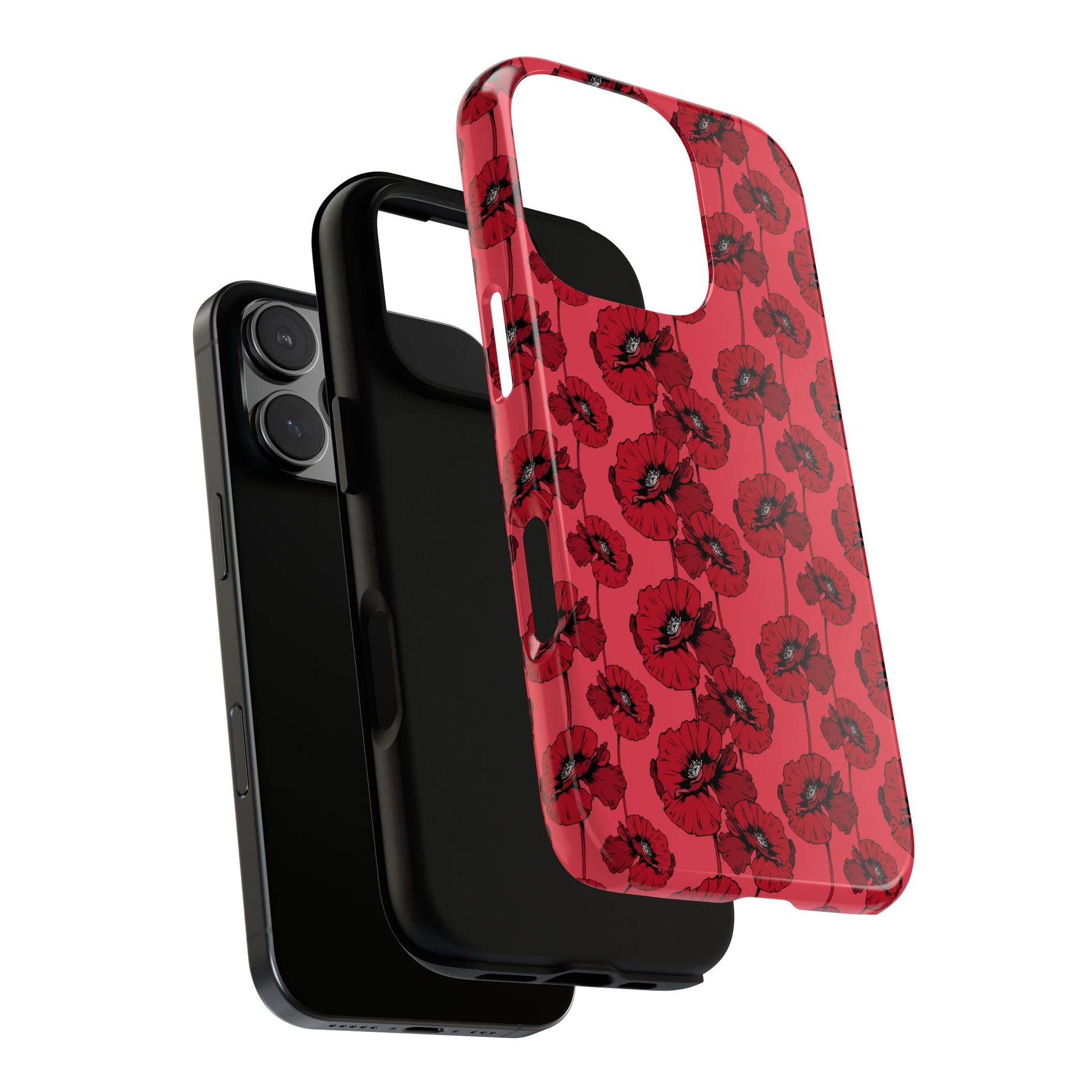 Red Poppy Phone Case for iPhone, Samsung & Google Pixel – Bold Floral Statement Aesthetic - JGUS