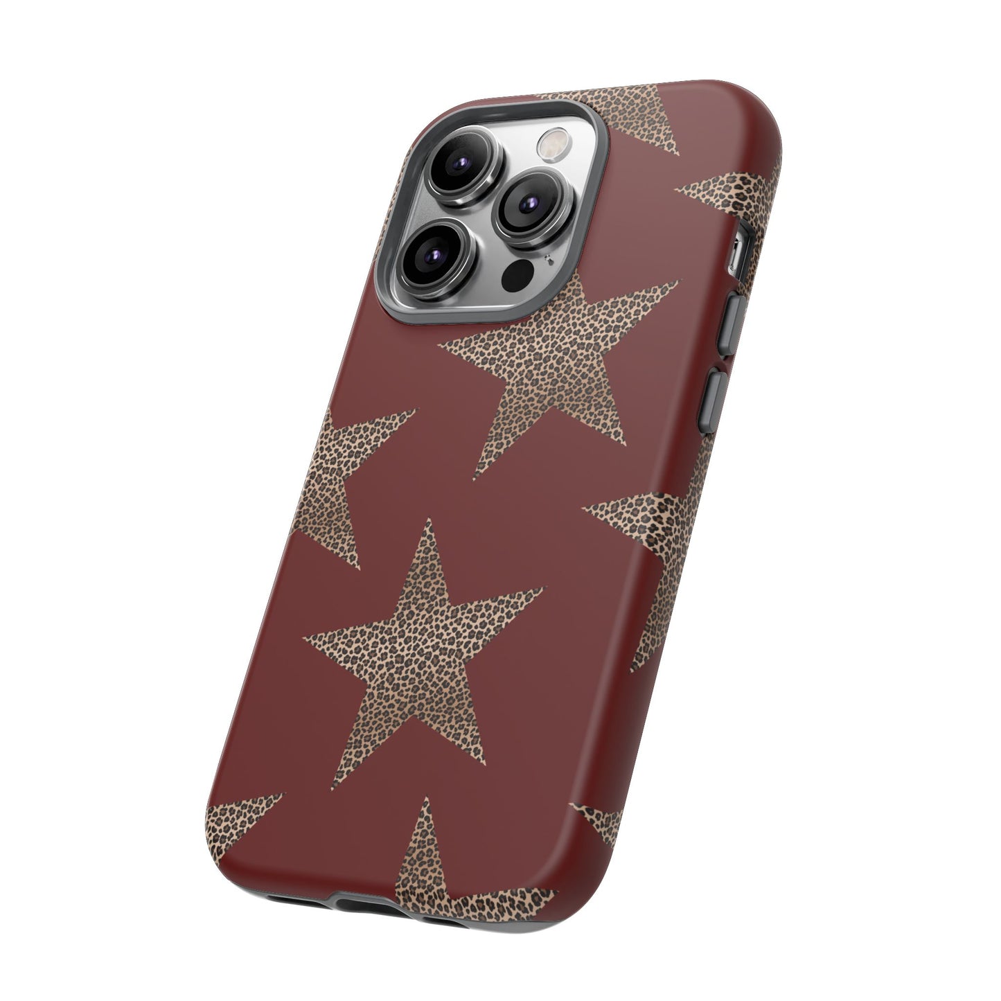 Leopard Star Luxe - Burgundy Edition | Aesthetic Coquette Phone Case for iPhone & Galaxy - JGUS