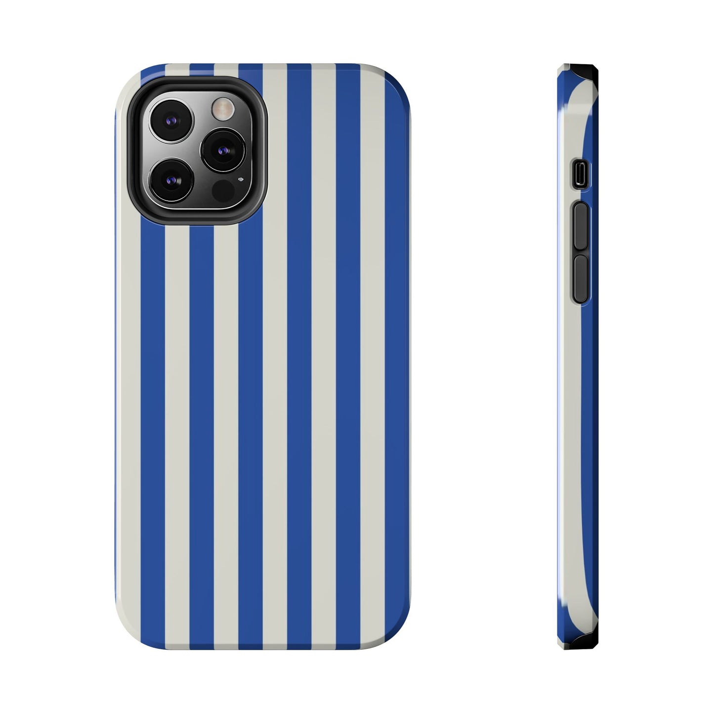 Blue White Striped Phone Case