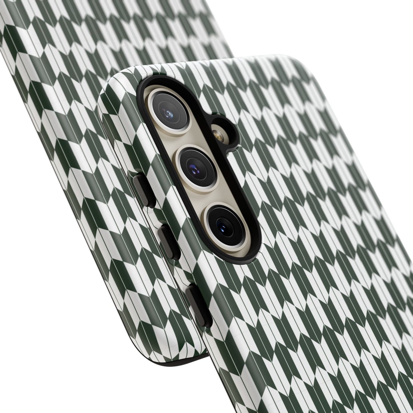 Green Harmony Geometric Phone Case – Durable, Slim, and MagSafe Compatible - JGUS