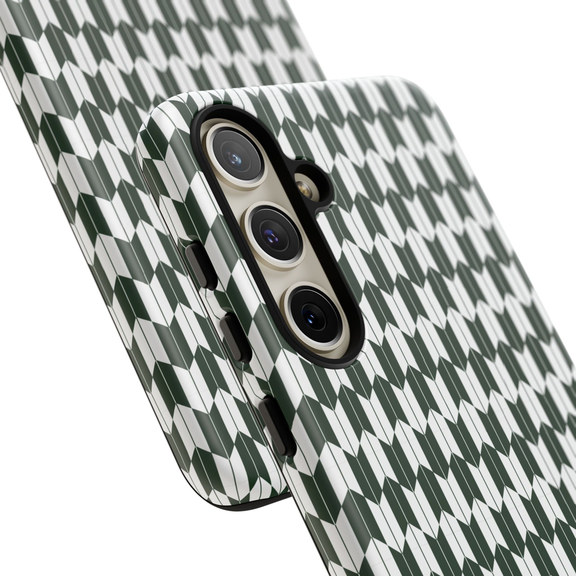 Green Harmony Geometric Phone Case – Durable, Slim, and MagSafe Compatible - JGUS