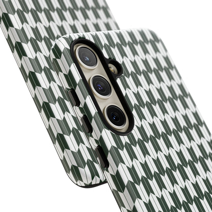 Green Harmony Geometric Phone Case – Durable, Slim, and MagSafe Compatible - JGUS