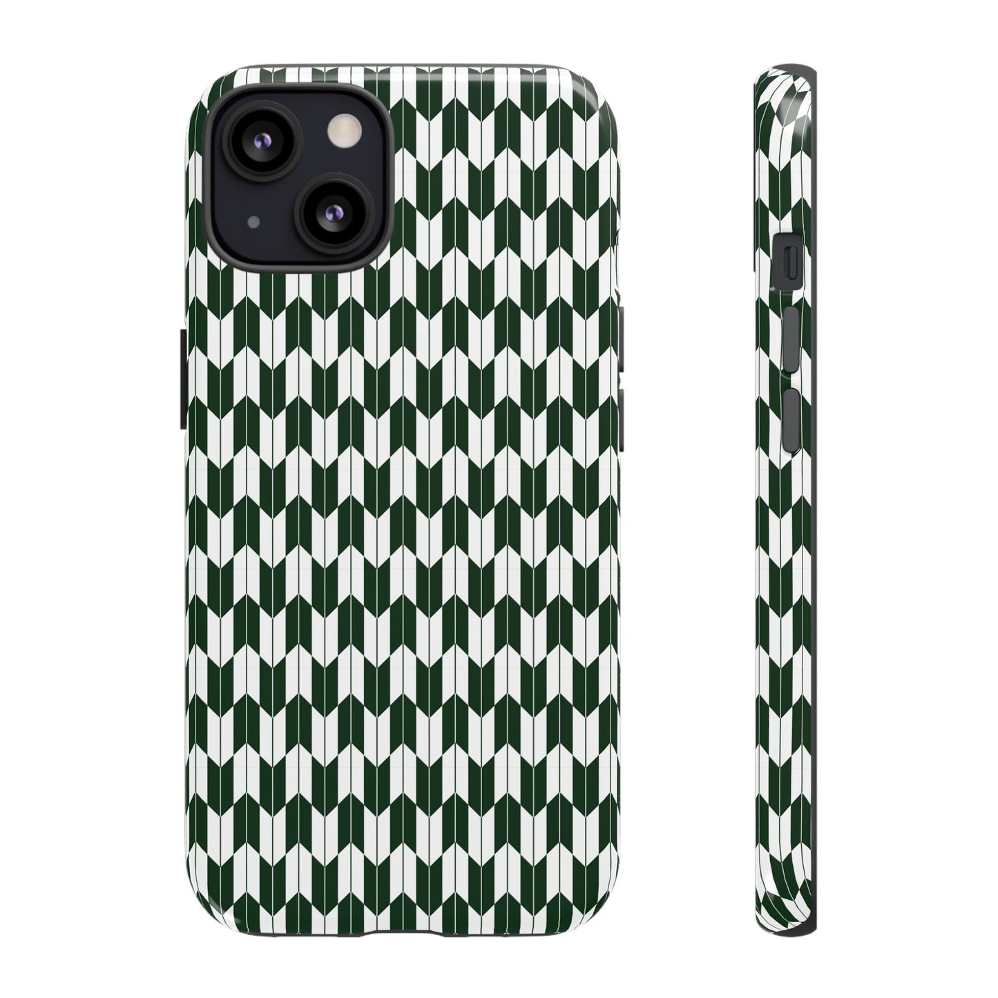 Green Harmony Geometric Phone Case – Durable, Slim, and MagSafe Compatible - JGUS