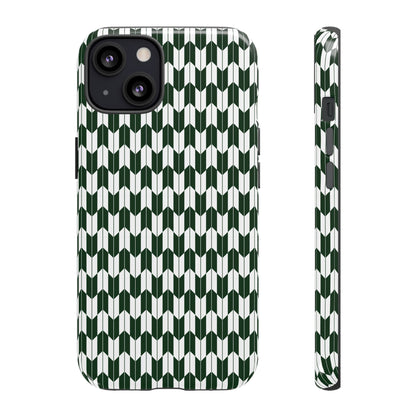 Green Harmony Geometric Phone Case – Durable, Slim, and MagSafe Compatible - JGUS