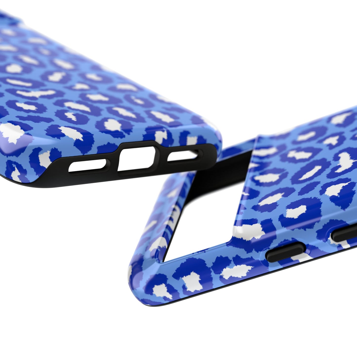 Leopard Vibes - Blue Edition Phone Case for iPhone & Samsung - Stylish & Durable Animal Print Case - JGUS