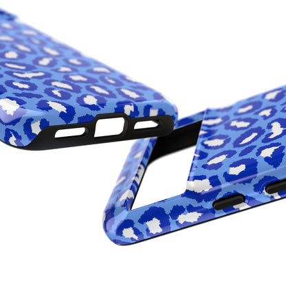 Leopard Vibes - Blue Edition Phone Case for iPhone & Samsung - Stylish & Durable Animal Print Case - JGUS