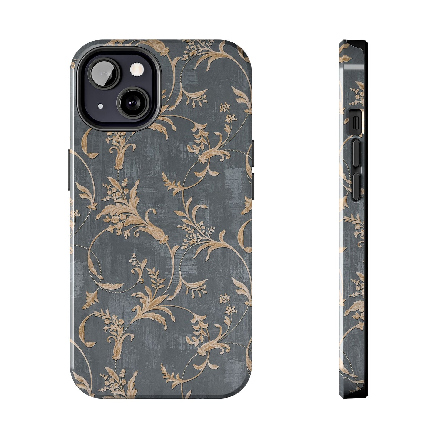 Old-Fashioned Flower Phone Case – Aesthetic Protective Cover for iPhone & Samsung