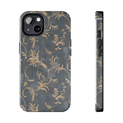 Old-Fashioned Flower Phone Case – Aesthetic Protective Cover for iPhone & Samsung