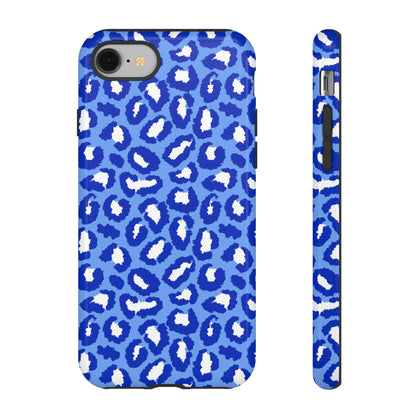 Leopard Vibes - Blue Edition Phone Case for iPhone & Samsung - Stylish & Durable Animal Print Case - JGUS