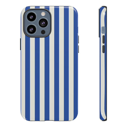 Title: Blue & White Stripe Phone Case – Classic Nautical Pattern for iPhone & Samsung - JGUS