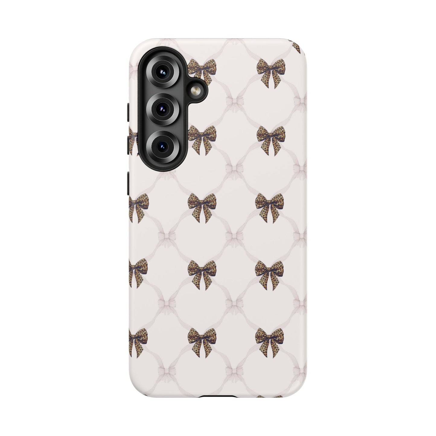 Chic Bow Pattern Phone Case | Elegant Clear Protective Case | Stylish iPhone & Samsung Cover - JGUS