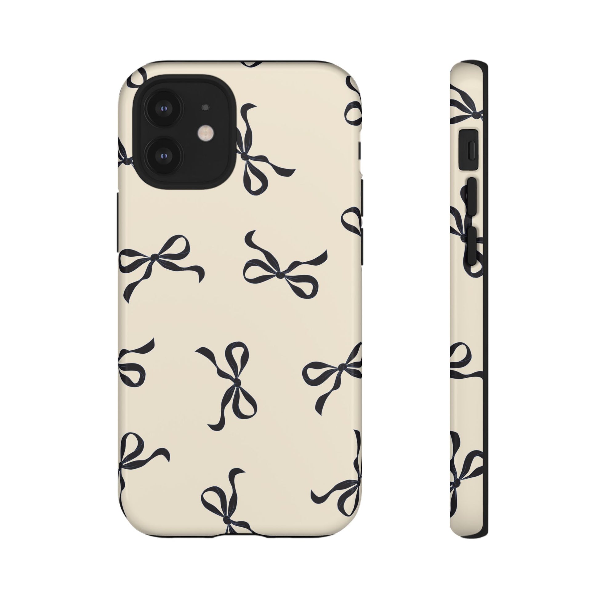 Beige and Black Bow Phone Case - JGUS