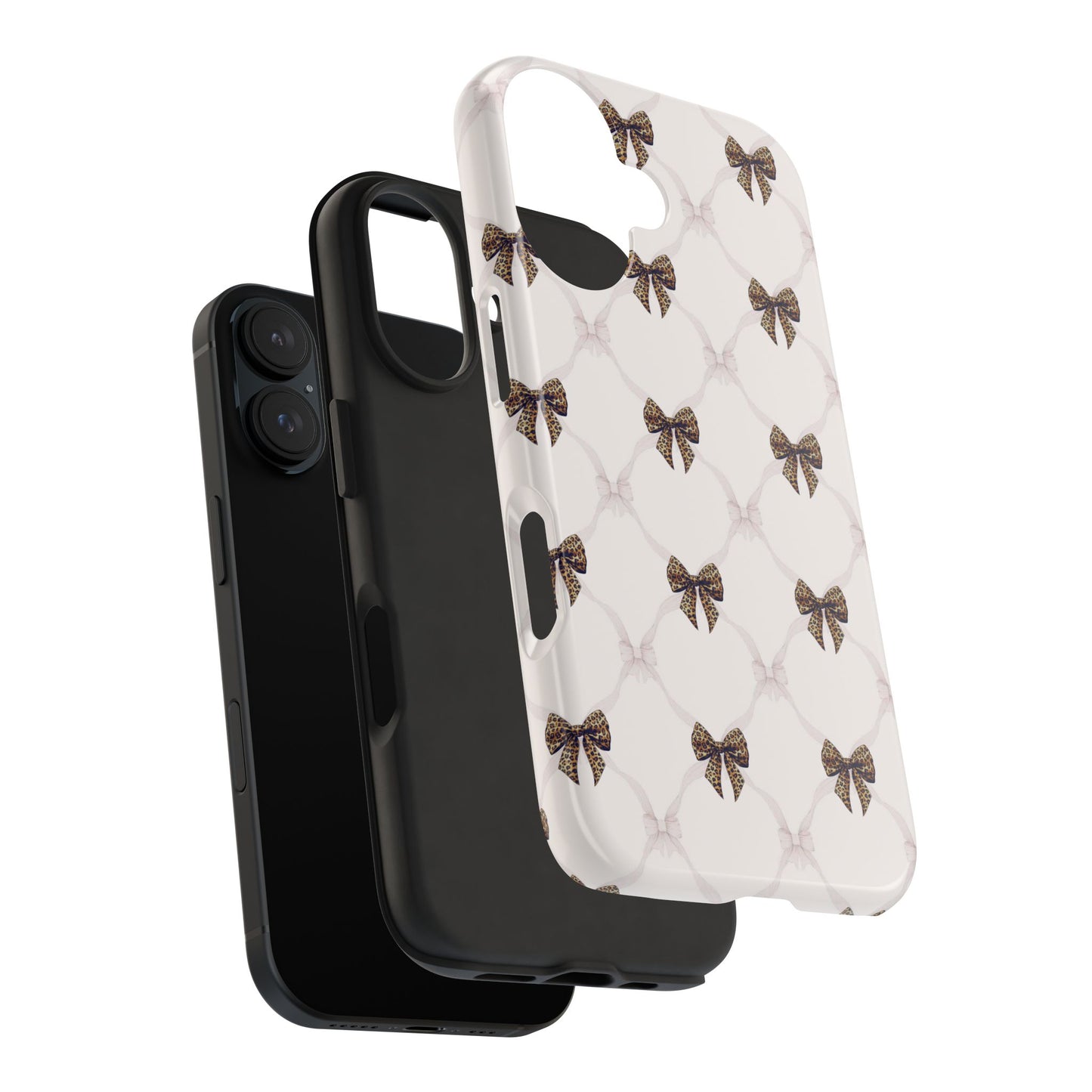 Chic Bow Pattern Phone Case | Elegant Clear Protective Case | Stylish iPhone & Samsung Cover