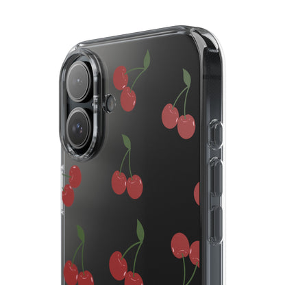 Random Cherry Pattern Clear Phone Case