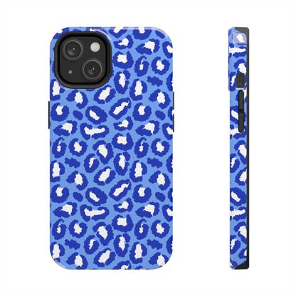 Leopard Vibes - Blue Edition Phone Case for iPhone & Samsung - Stylish & Durable Animal Print Case