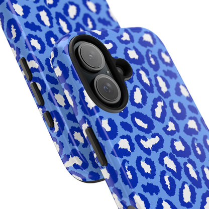 Leopard Vibes - Blue Edition Phone Case for iPhone & Samsung - Stylish & Durable Animal Print Case