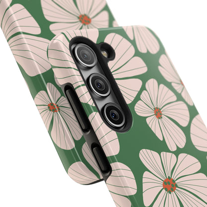 Retro Floral Abstract Phone Case – Vintage 70s & 80s Aesthetic for iPhone & Samsung