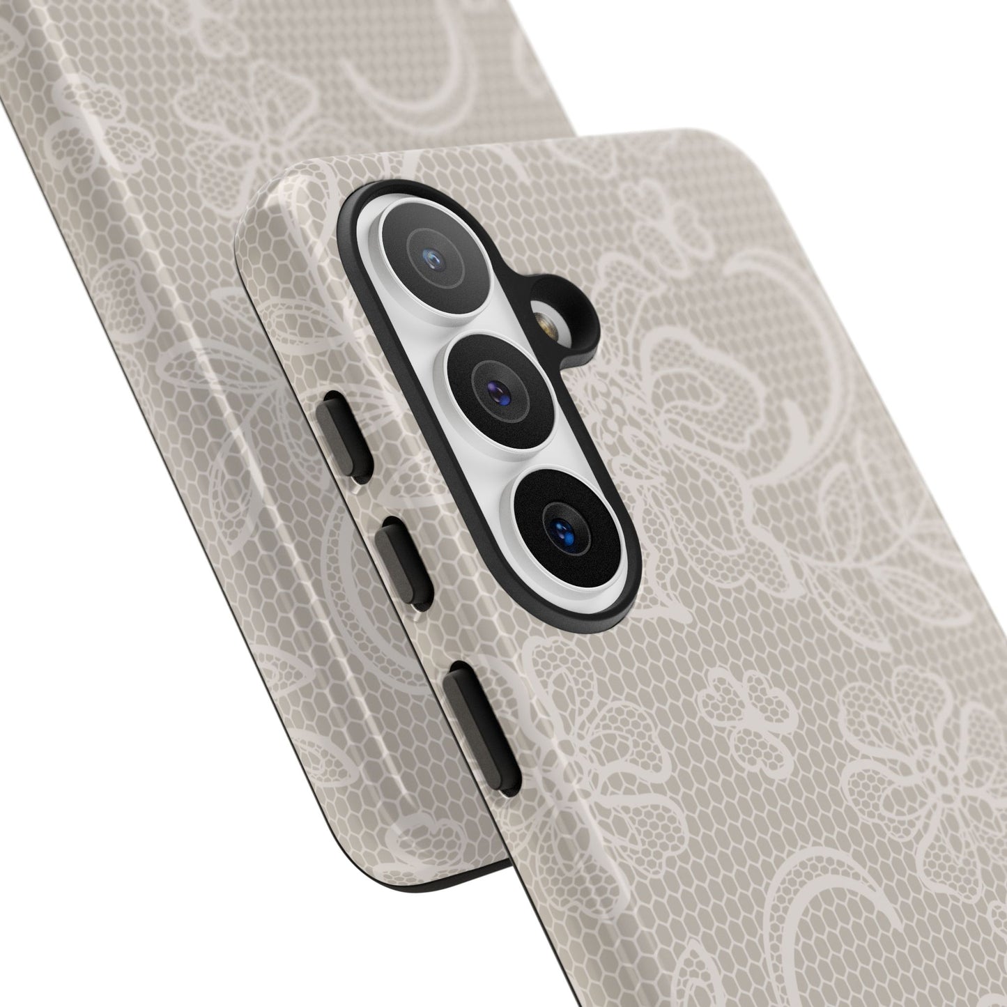 Lace Phone Case for iPhone Samsung Pixel – Cream Floral Elegant Aesthetic - JGUS