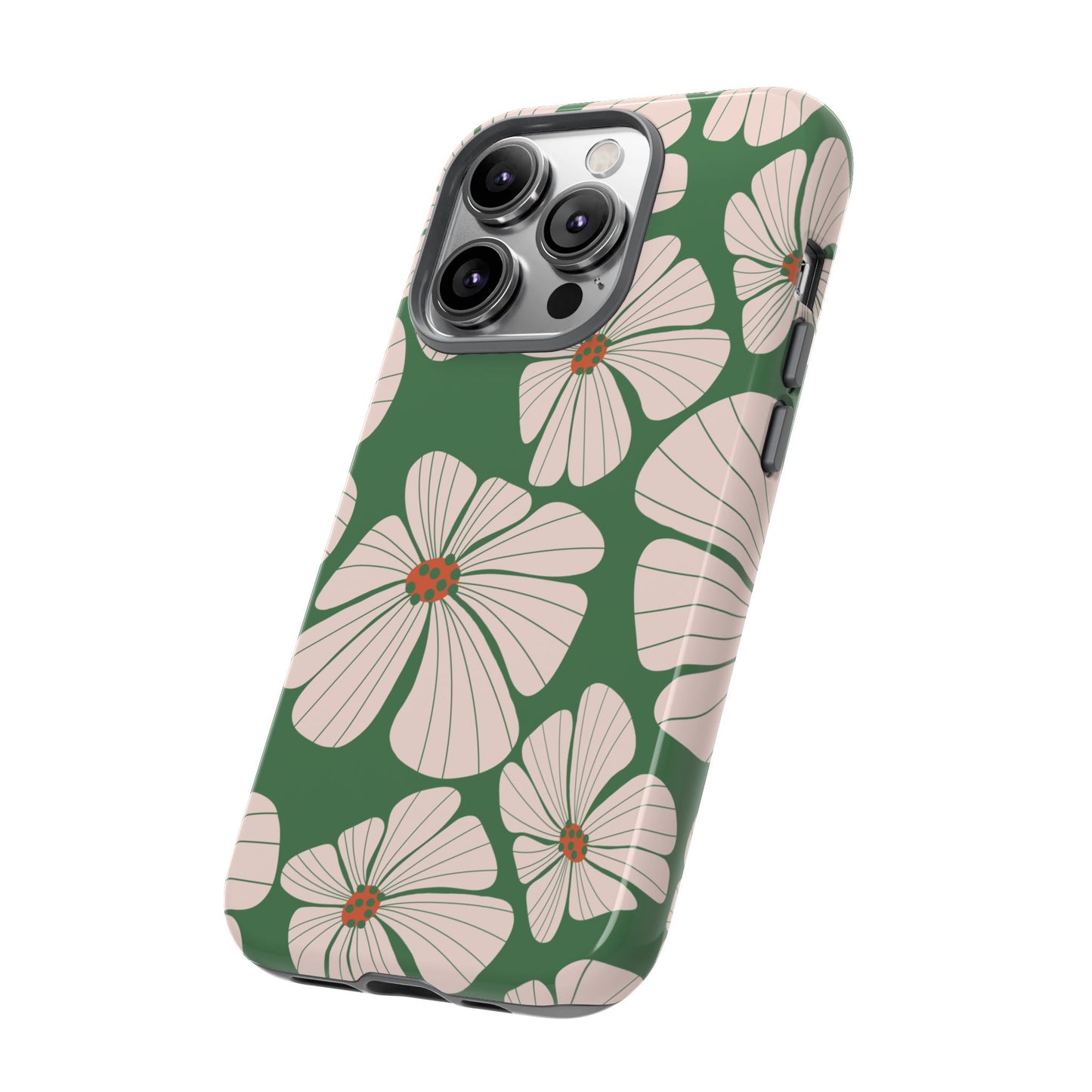 Retro Floral Abstract Phone Case – Vintage 70s & 80s Aesthetic for iPhone & Samsung - JGUS