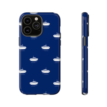 Blue Boat Phone Case – Calm Ocean Pattern for iPhone & Samsung, Durable & Stylish Protection - JGUS
