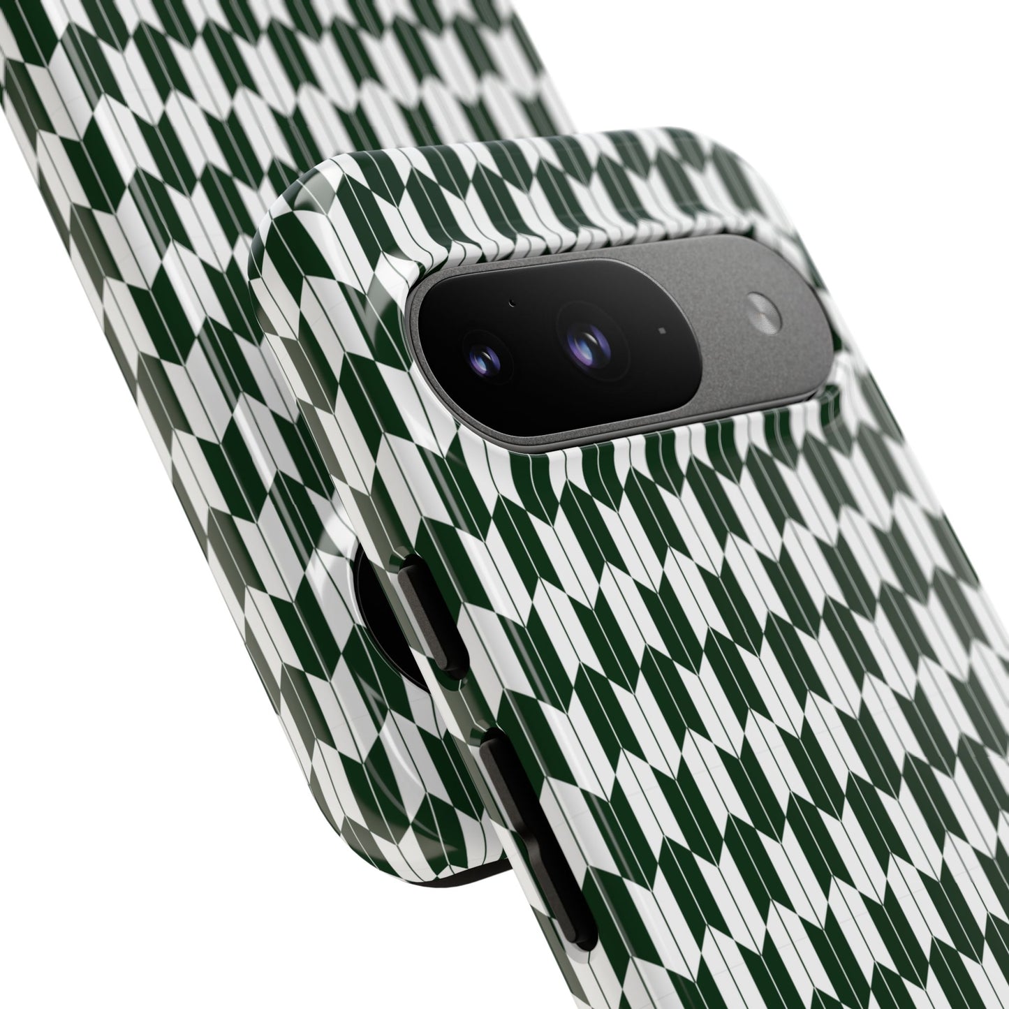 Green Harmony Geometric Phone Case – Durable, Slim, and MagSafe Compatible - JGUS