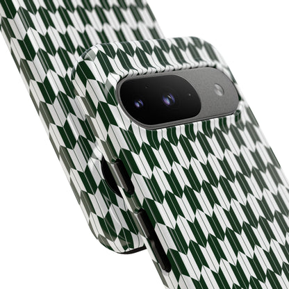 Green Harmony Geometric Phone Case – Durable, Slim, and MagSafe Compatible - JGUS