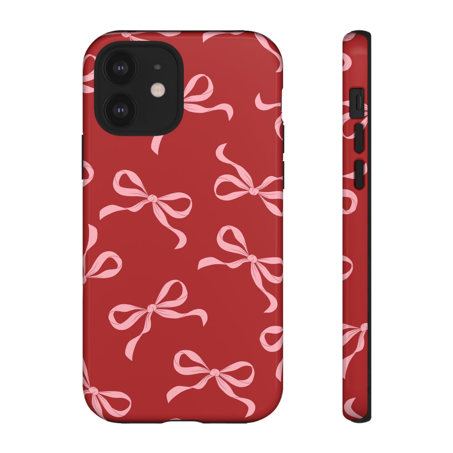 Pink Bows on Red Phone Case - JGUS