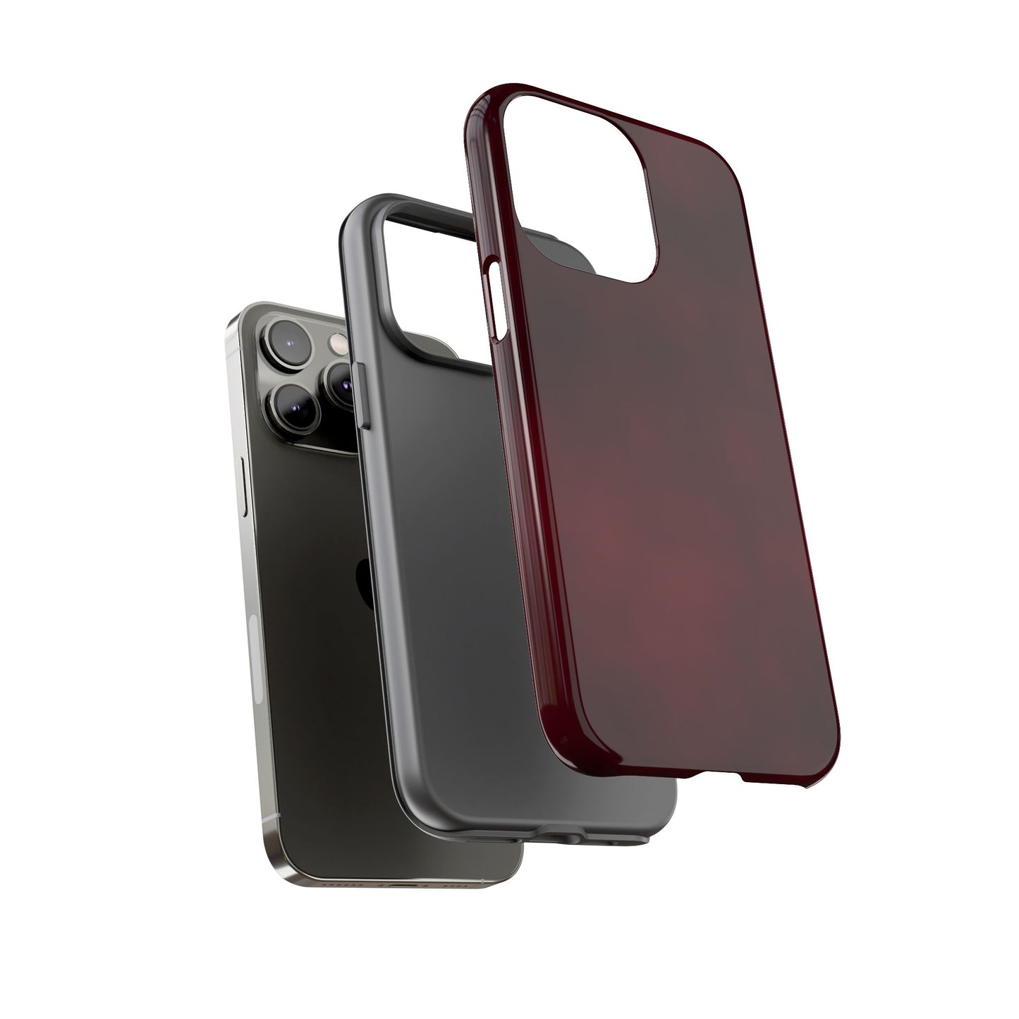 Vintage Burgundy Cherry Phone Case – Elegant Floral Design for iPhone 17 & Samsung Galaxy | Tough Protective Cover - JGUS