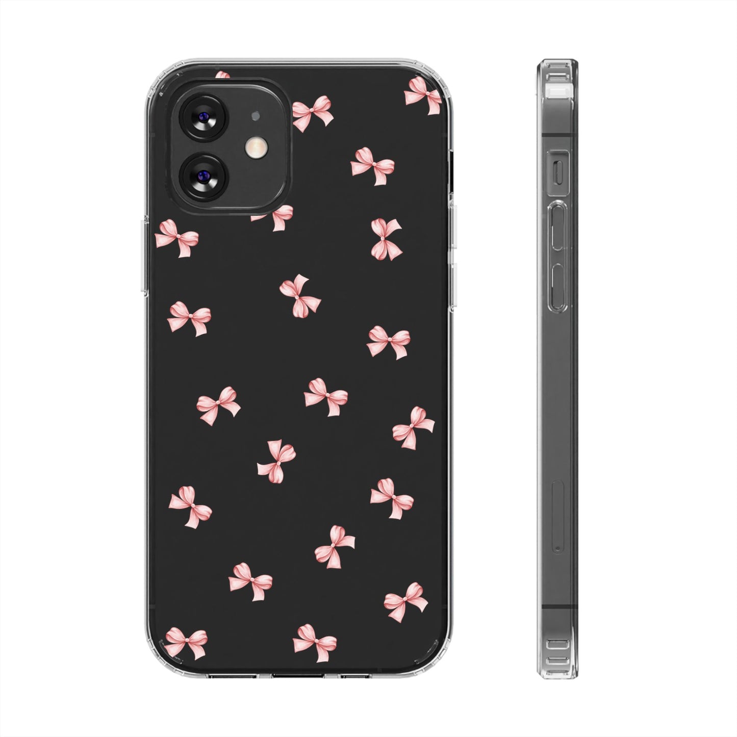 Pink Bow Dreams Clear Phone Case