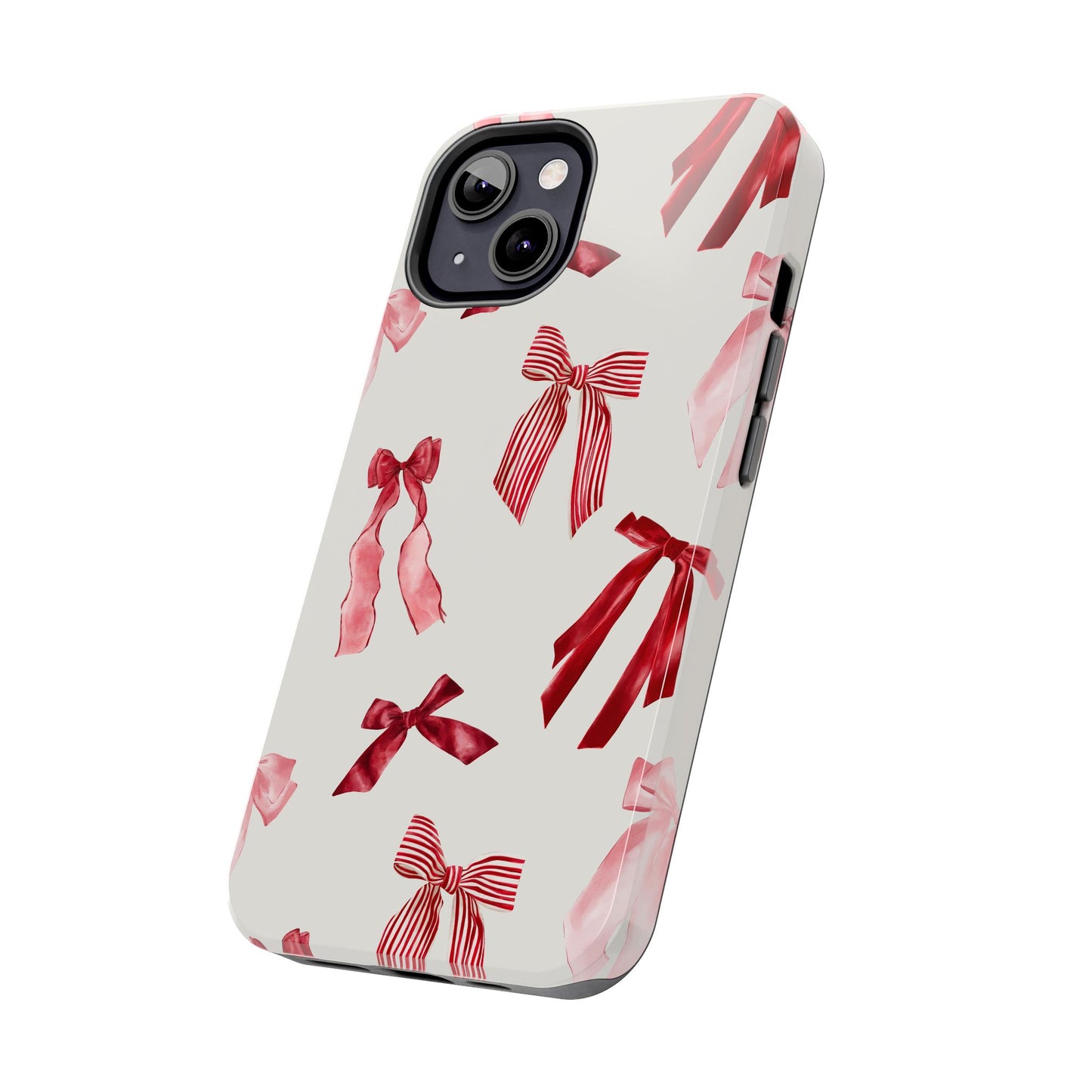 Burgundy Chic Bow Design Phone Case