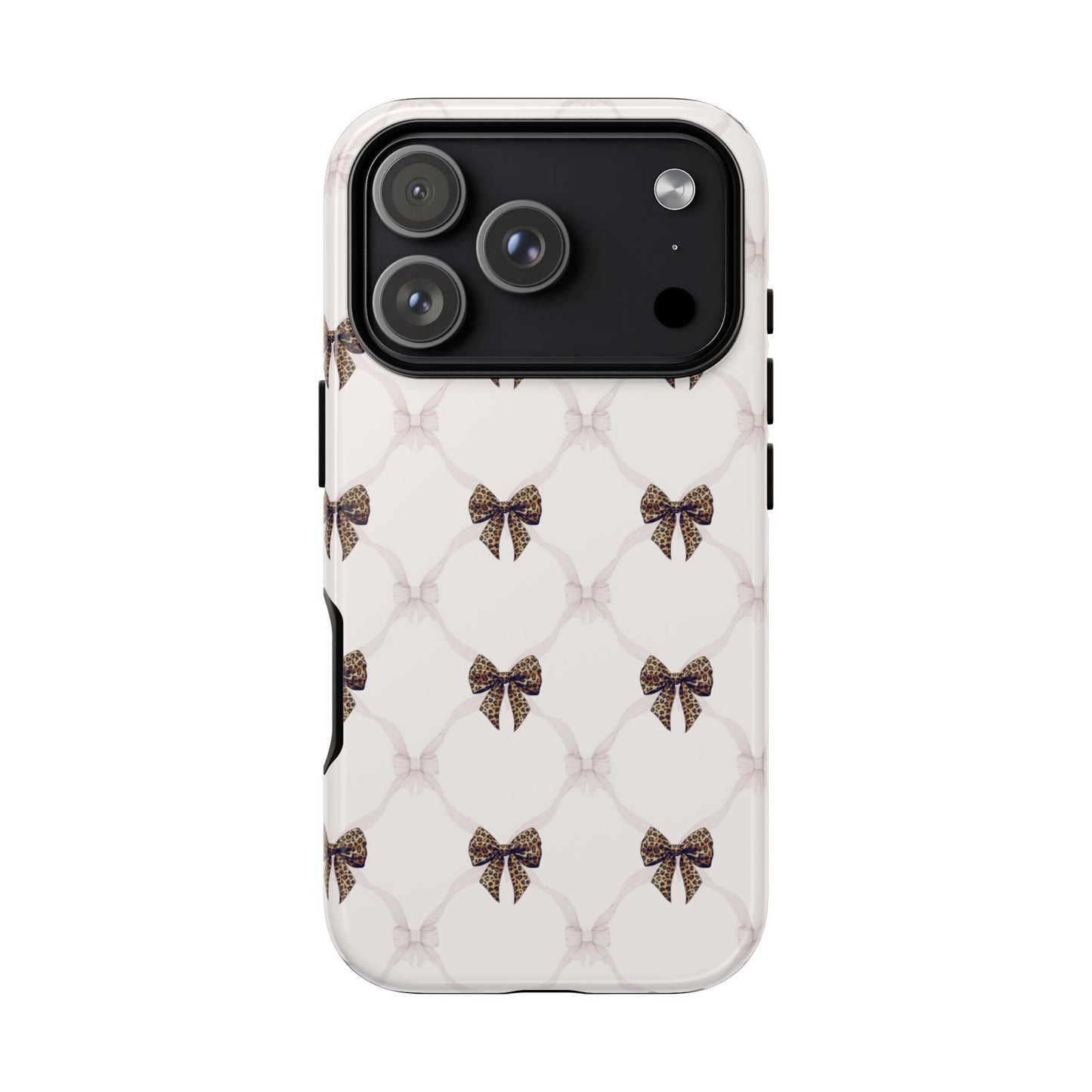 Chic Bow Pattern Phone Case | Elegant Clear Protective Case | Stylish iPhone & Samsung Cover - JGUS