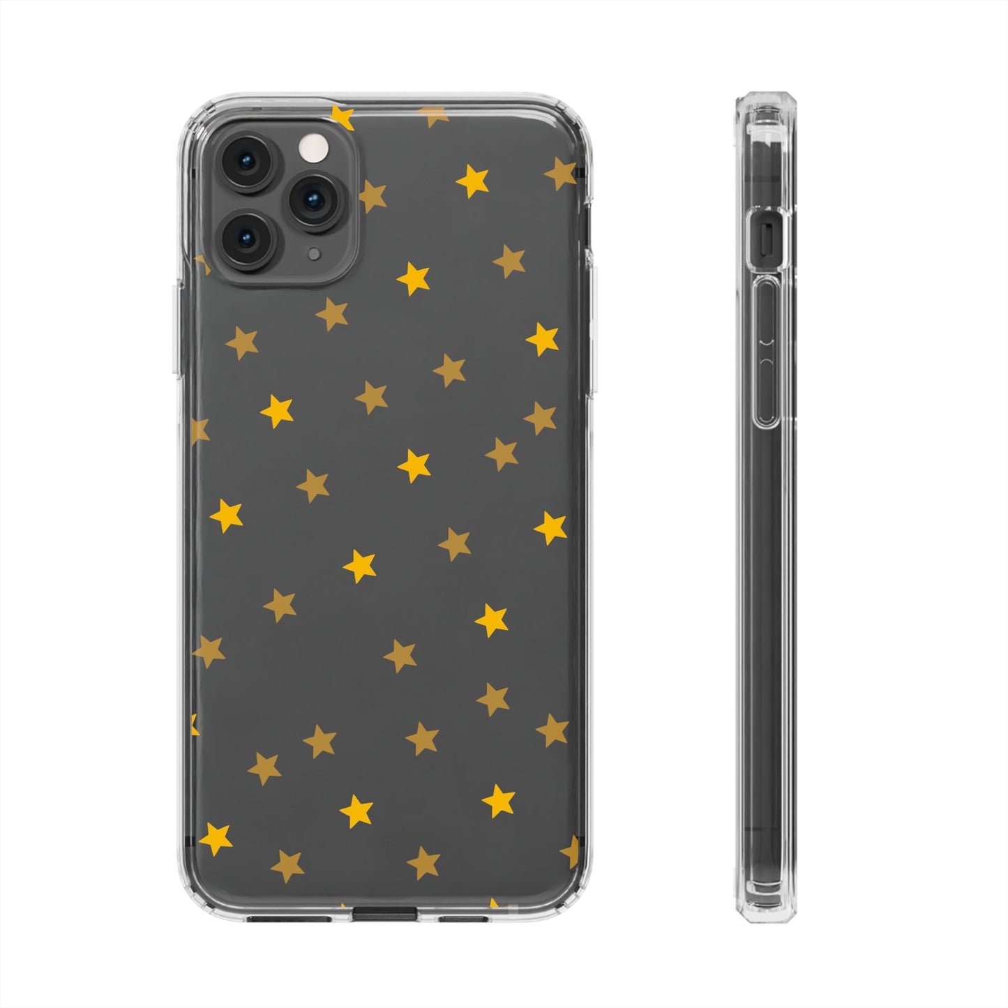 Yellow Stars Clear Phone Case