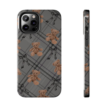 Cute Bows & Bears Phone Case – Customizable, Dual-Layer Protection for iPhone & Samsung