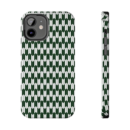 Green Harmony Geometric Phone Case – Durable, Slim, and MagSafe Compatible