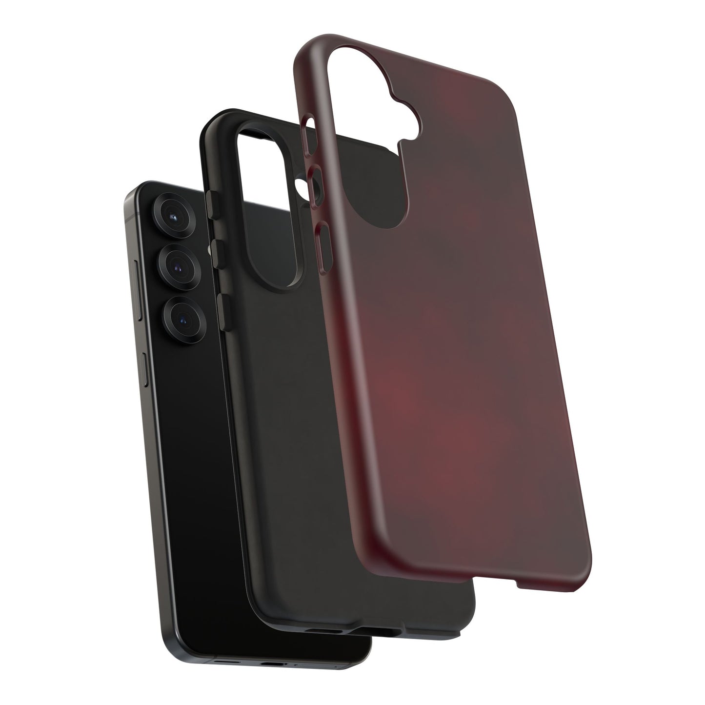 Vintage Burgundy Cherry Phone Case – Elegant Floral Design for iPhone 17 & Samsung Galaxy | Tough Protective Cover - JGUS