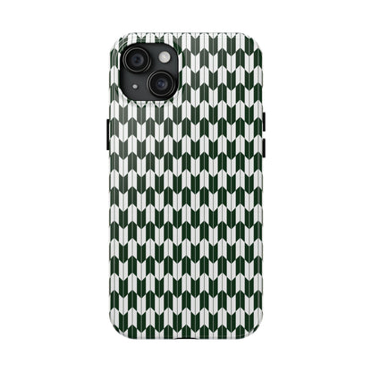 Green Harmony Geometric Phone Case – Durable, Slim, and MagSafe Compatible