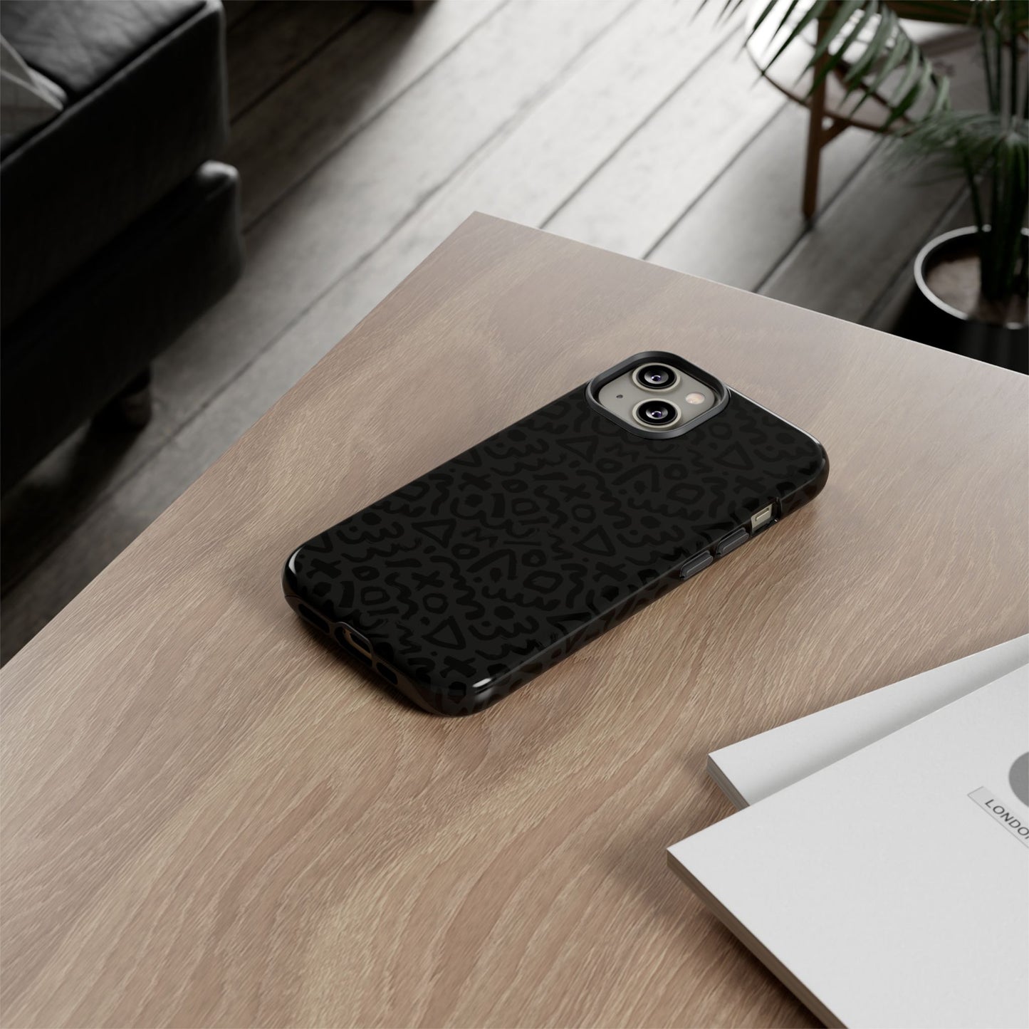 Retro Geometric Vibes Phone Case – 80s 90s Vintage Abstract Pattern for iPhone & Samsung - JGUS