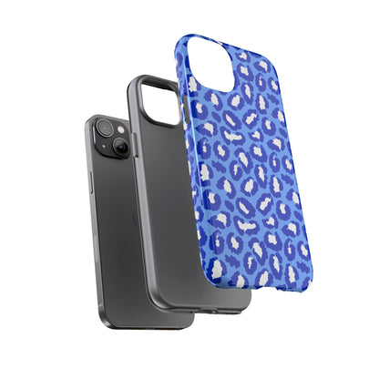 Leopard Vibes - Blue Edition Phone Case for iPhone & Samsung - Stylish & Durable Animal Print Case - JGUS