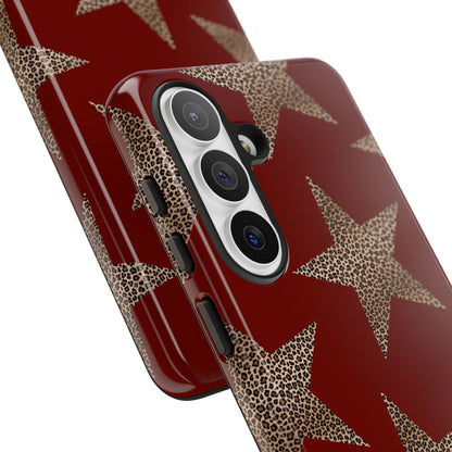 Leopard Star Luxe - Burgundy Edition | Aesthetic Coquette Phone Case for iPhone & Galaxy - JGUS