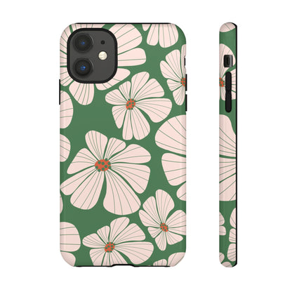 Retro Floral Abstract Phone Case – Vintage 70s & 80s Aesthetic for iPhone & Samsung - JGUS