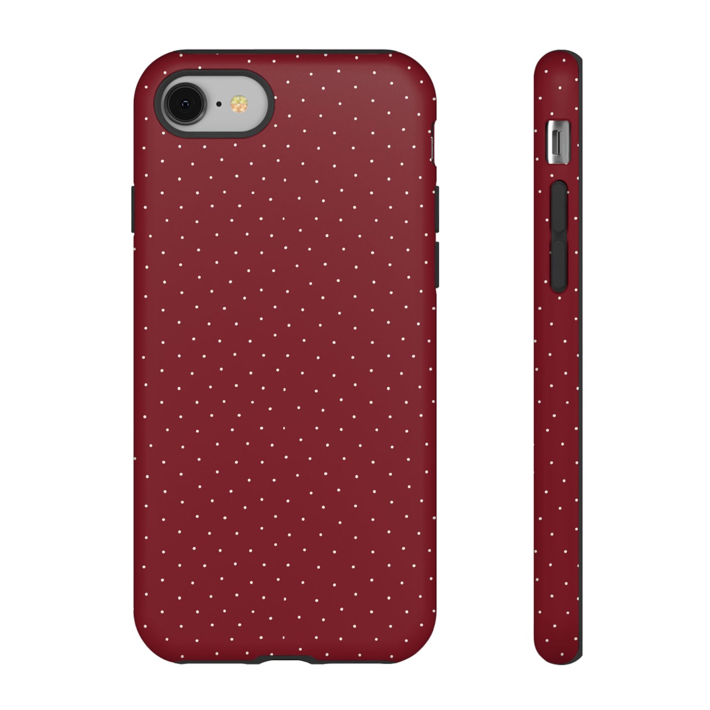 Burgundy  & White Dots Case - JGUS