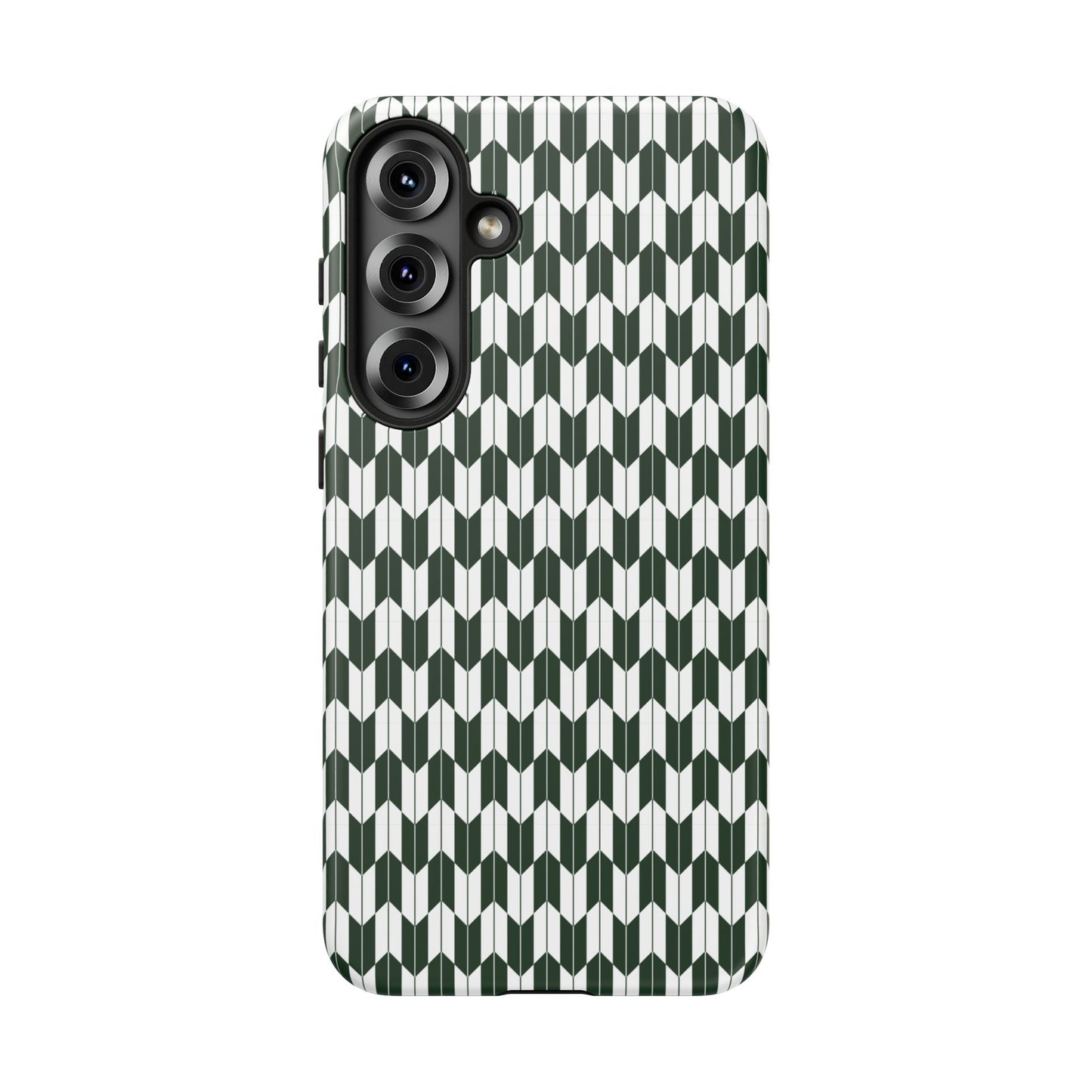 Green Harmony Geometric Phone Case – Durable, Slim, and MagSafe Compatible - JGUS