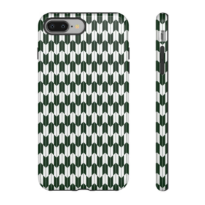 Green Harmony Geometric Phone Case – Durable, Slim, and MagSafe Compatible - JGUS