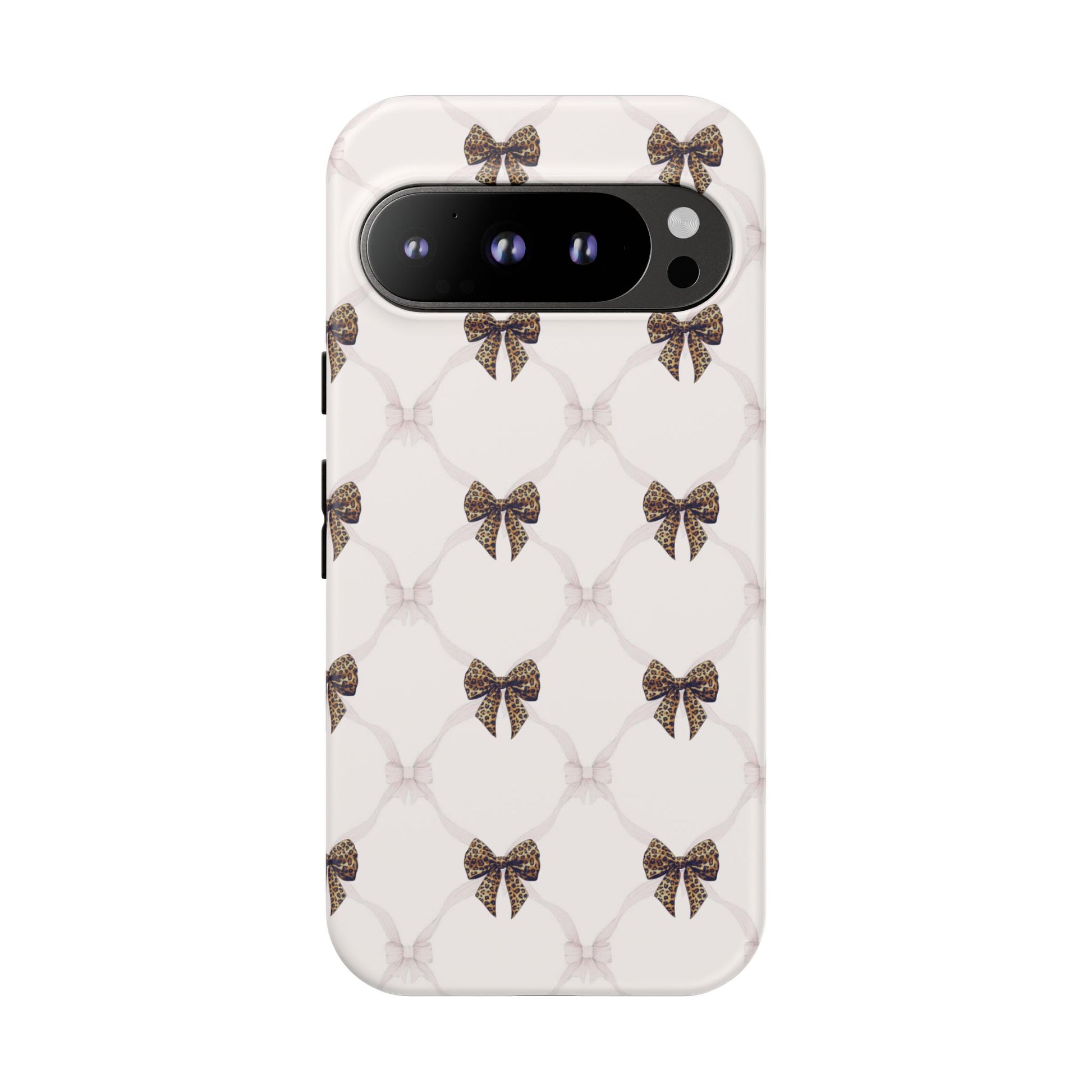 Chic Bow Pattern Phone Case | Elegant Clear Protective Case | Stylish iPhone & Samsung Cover - JGUS