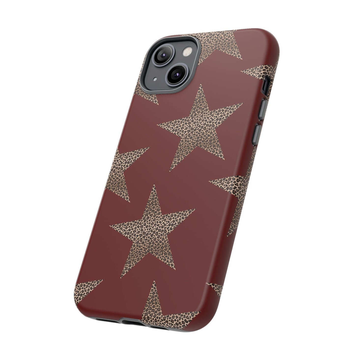 Leopard Star Luxe - Burgundy Edition | Aesthetic Coquette Phone Case for iPhone & Galaxy - JGUS