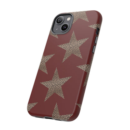 Leopard Star Luxe - Burgundy Edition | Aesthetic Coquette Phone Case for iPhone & Galaxy - JGUS