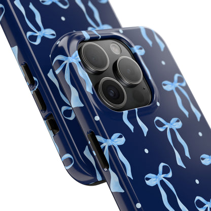 Bows and Blues Phone Case – Cute & Durable Bow Print Case for iPhone & Samsung